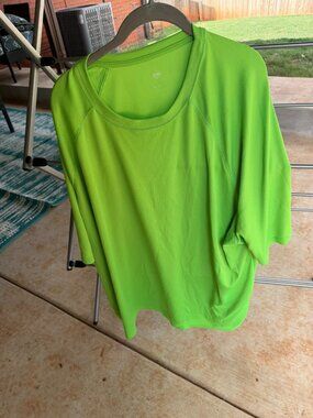 Harbor Bay DXL Men's 3XL Lime Green Performance Athletic Shirt Big & Tall